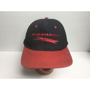 Firestone Firehawk‎ Snapback Hat Black & Red Baseball Trucker Cap